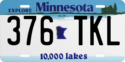 MN license plate 376TKL