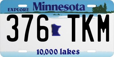 MN license plate 376TKM