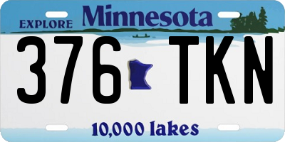 MN license plate 376TKN