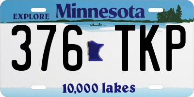 MN license plate 376TKP
