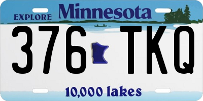 MN license plate 376TKQ