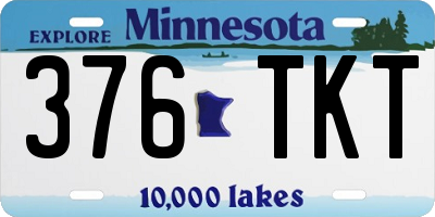 MN license plate 376TKT