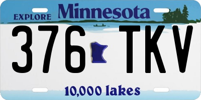 MN license plate 376TKV