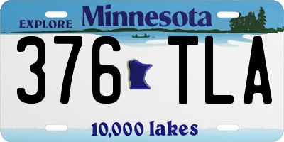 MN license plate 376TLA