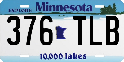 MN license plate 376TLB