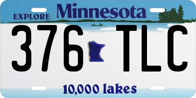 MN license plate 376TLC