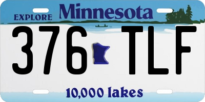 MN license plate 376TLF