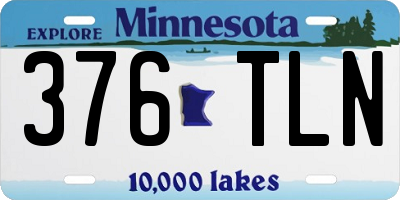 MN license plate 376TLN