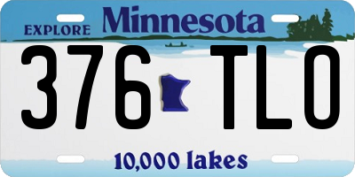 MN license plate 376TLO