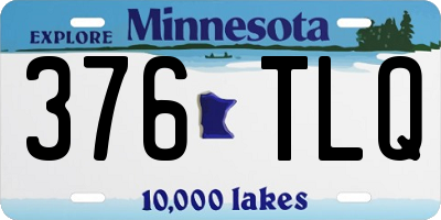 MN license plate 376TLQ