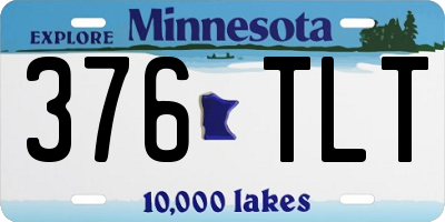 MN license plate 376TLT