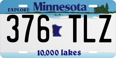 MN license plate 376TLZ