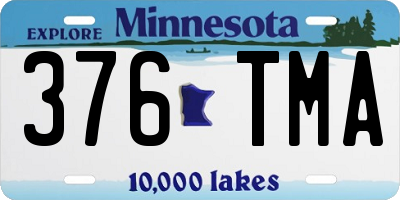 MN license plate 376TMA