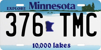 MN license plate 376TMC