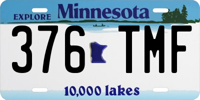 MN license plate 376TMF