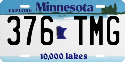 MN license plate 376TMG