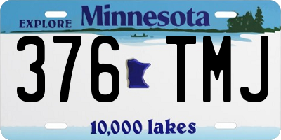 MN license plate 376TMJ
