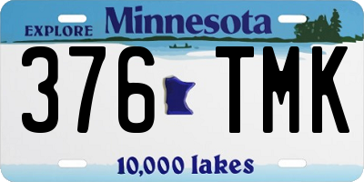 MN license plate 376TMK