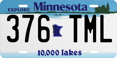 MN license plate 376TML