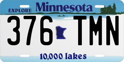 MN license plate 376TMN