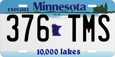 MN license plate 376TMS