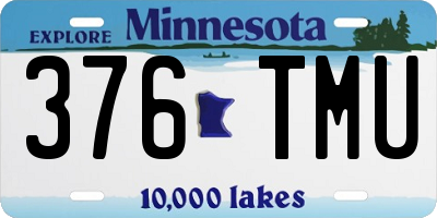 MN license plate 376TMU