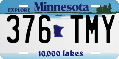 MN license plate 376TMY
