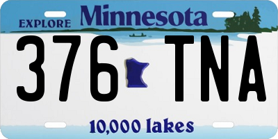 MN license plate 376TNA