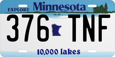 MN license plate 376TNF