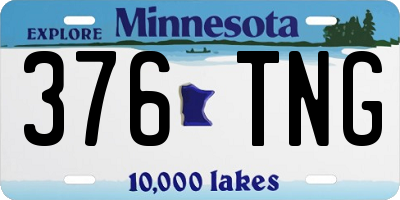 MN license plate 376TNG