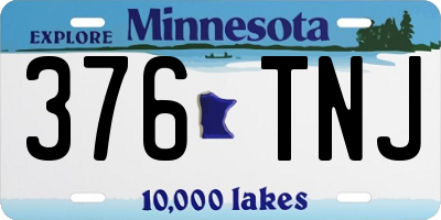 MN license plate 376TNJ