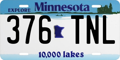 MN license plate 376TNL