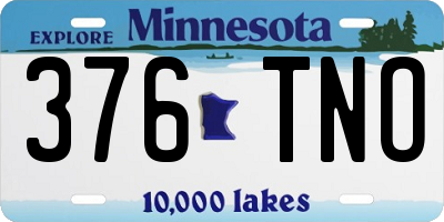 MN license plate 376TNO