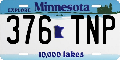 MN license plate 376TNP