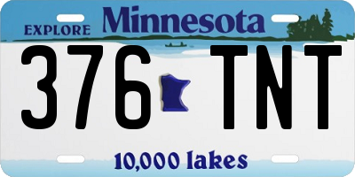 MN license plate 376TNT