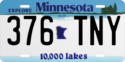 MN license plate 376TNY
