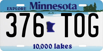 MN license plate 376TOG