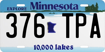 MN license plate 376TPA