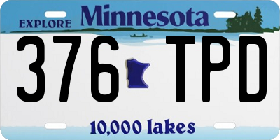 MN license plate 376TPD