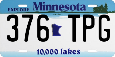 MN license plate 376TPG