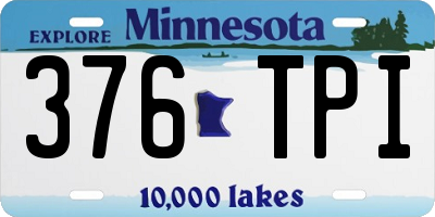 MN license plate 376TPI