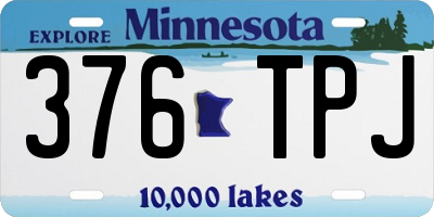 MN license plate 376TPJ