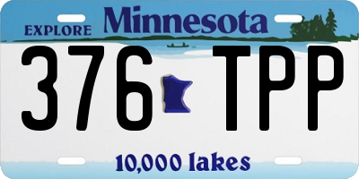 MN license plate 376TPP