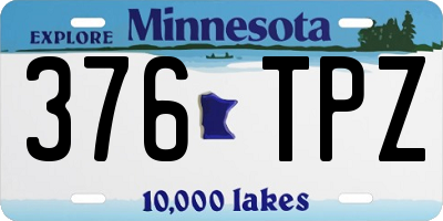 MN license plate 376TPZ