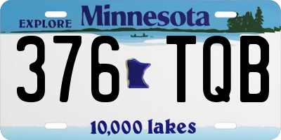 MN license plate 376TQB