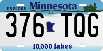 MN license plate 376TQG