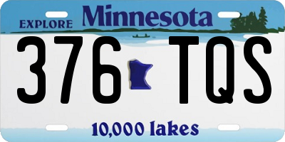 MN license plate 376TQS
