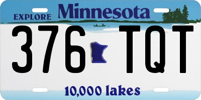MN license plate 376TQT