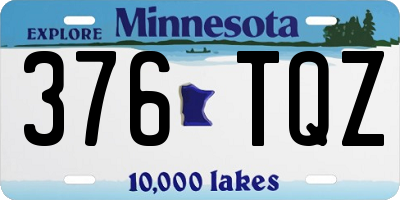 MN license plate 376TQZ