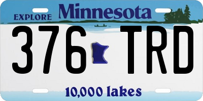 MN license plate 376TRD